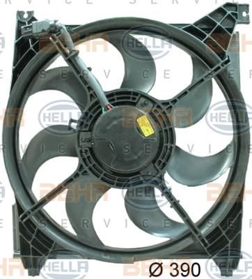 Hella 8EW 351 034-471 вентилятор, охлаждение двигателя на HYUNDAI SONATA IV (EF)