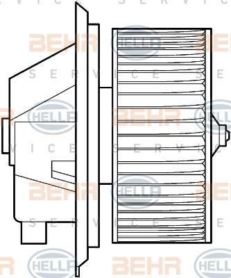 Hella 8EW 351 039-341 вентилятор салона на FIAT MAREA Weekend (185)