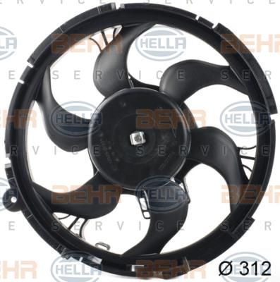 Hella 8EW 351 039-541 вентилятор, охлаждение двигателя на FIAT STILO (192)