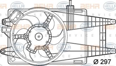 Hella 8EW 351 039-581 вентилятор, охлаждение двигателя на FIAT PUNTO (188)