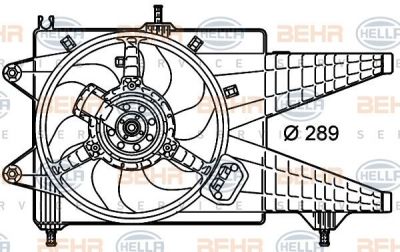 Hella 8EW 351 039-651 вентилятор, охлаждение двигателя на FIAT PUNTO (188)