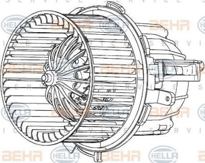 Hella 8EW 351 040-261 вентилятор салона на AUDI Q5 (8R)