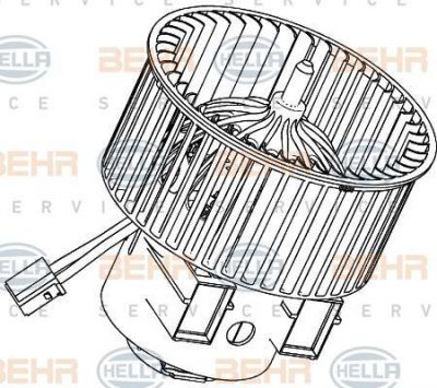 Hella 8EW 351 040-471 вентилятор салона на VOLVO S80 II (AS)