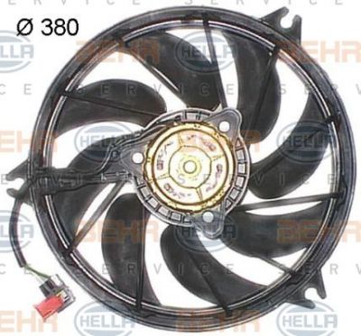Hella 8EW 351 044-111 вентилятор, охлаждение двигателя на PEUGEOT 206 SW (2E/K)