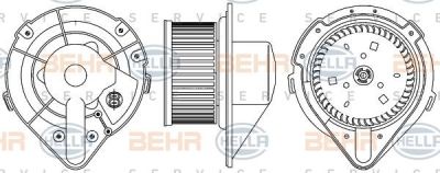 Hella 8EW 351 044-371 вентилятор салона на VW PASSAT Variant (3A5, 35I)