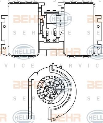 Hella 8EW 351 104-041 вентилятор салона на FENDT Favorit