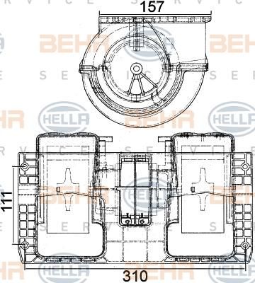Hella 8EW 351 104-051 вентилятор салона на JOHN DEERE Series 7030