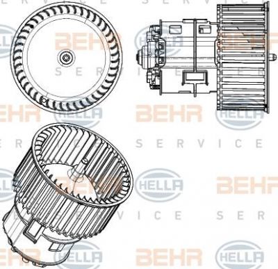 Hella 8EW 351 104-441 вентилятор салона на AUDI Q5 (8R)