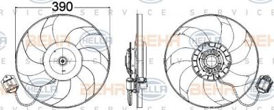 Hella 8EW 351 104-471 вентилятор, охлаждение двигателя на OPEL INSIGNIA