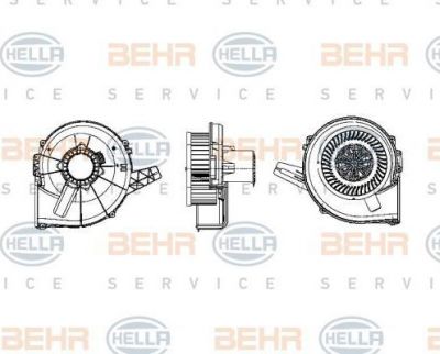 HELLA Вентилятор отопителя VAG (6Q1 820 015 H, 8EW009157-111)