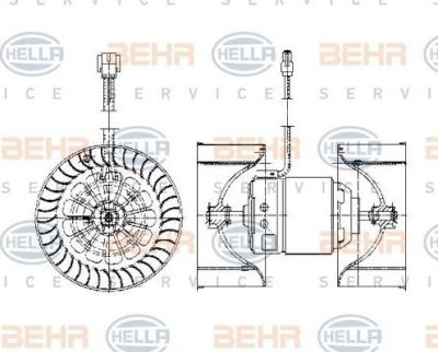 HELLA Моторчик отопителя 3... (8ew009158-051)