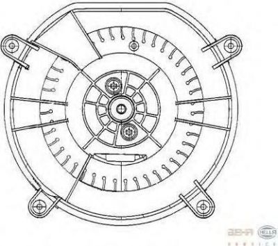 HELLA Моторчик печки MERCEDES W211 (2118300908, 8EW009159-601)