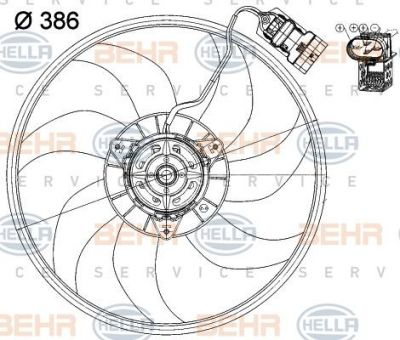 HELLA Вентилятор радиатора OPEL... (8ew351039-731)