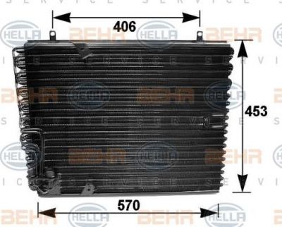 Hella 8FC 351 035-041 конденсатор, кондиционер на 5 (E34)