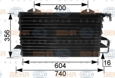 Hella 8FC 351 035-541 конденсатор, кондиционер на AUDI 80 Avant (8C, B4)