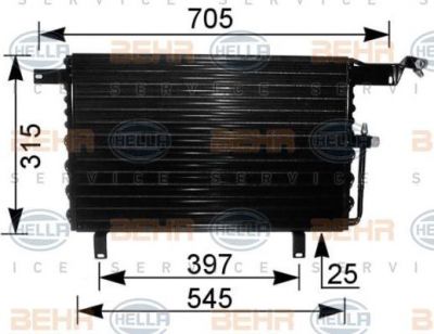 Hella 8FC 351 035-571 конденсатор, кондиционер на AUDI 100 (4A, C4)