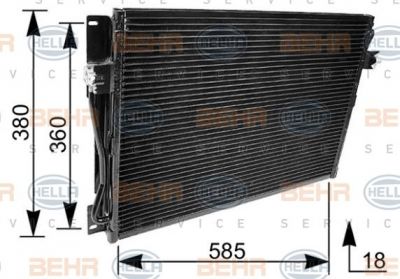 Hella 8FC 351 036-091 конденсатор, кондиционер на VOLVO V70 I (LV)