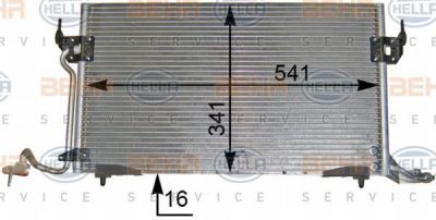 Hella 8FC 351 036-401 конденсатор, кондиционер на PEUGEOT 306 (7B, N3, N5)