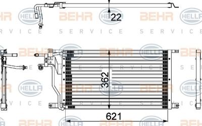 Hella 8FC 351 036-441 конденсатор, кондиционер на FORD TRANSIT c бортовой платформой/ходовая часть (E_ _)