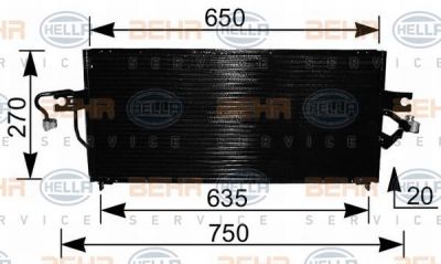 Hella 8FC 351 036-491 конденсатор, кондиционер на NISSAN ALMERA I (N15)