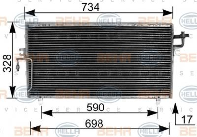 Hella 8FC 351 036-511 конденсатор, кондиционер на NISSAN PRIMERA Traveller (WP11)