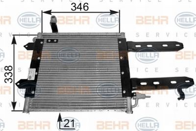 Hella 8FC 351 037-421 конденсатор, кондиционер на VW LUPO (6X1, 6E1)