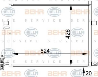 Hella 8FC 351 038-204 конденсатор, кондиционер на 3 кабрио (E46)