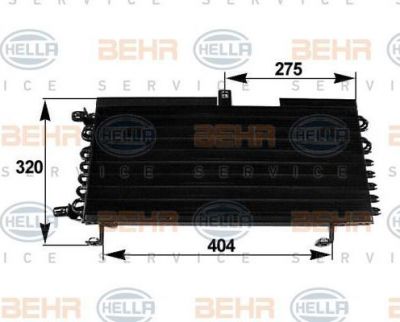 Hella 8FC 351 038-281 конденсатор, кондиционер на PEUGEOT 309 II (3C, 3A)