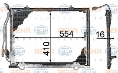 Hella 8FC 351 038-451 конденсатор, кондиционер на MERCEDES-BENZ C-CLASS универсал (S202)