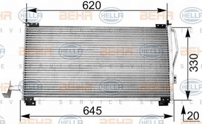 Hella 8FC 351 038-541 конденсатор, кондиционер на MAZDA 323 F VI (BJ)