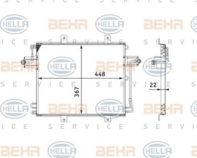 Hella 8FC 351 038-611 конденсатор, кондиционер на RENAULT 19 II (B/C53_)