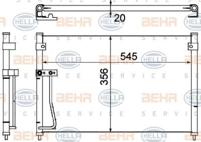 Hella 8FC 351 038-701 конденсатор, кондиционер на MAZDA 626 V Hatchback (GF)