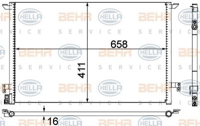 Hella 8FC 351 300-314 конденсатор, кондиционер на OPEL VECTRA C GTS