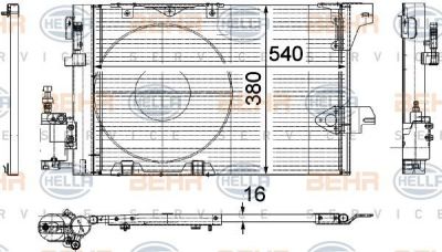 Hella 8FC 351 301-241 конденсатор, кондиционер на OPEL ASTRA G универсал (F35_)