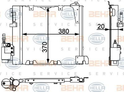 Hella 8FC 351 301-371 конденсатор, кондиционер на OPEL ASTRA G седан (F69_)