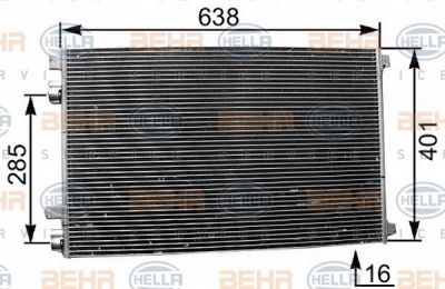 Hella 8FC 351 301-561 конденсатор, кондиционер на RENAULT MEGANE II (BM0/1_, CM0/1_)