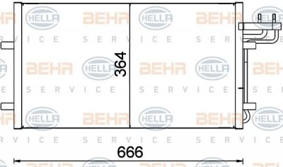 Hella 8FC 351 301-734 конденсатор, кондиционер на FORD FOCUS II седан (DA_)