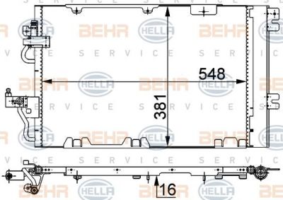 Hella 8FC 351 301-741 конденсатор, кондиционер на OPEL ASTRA H универсал (L35)