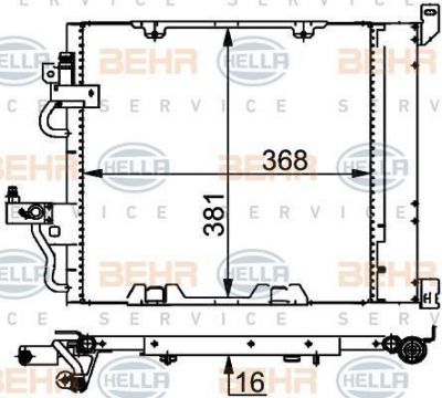 Hella 8FC 351 301-751 конденсатор, кондиционер на OPEL ASTRA H GTC (L08)