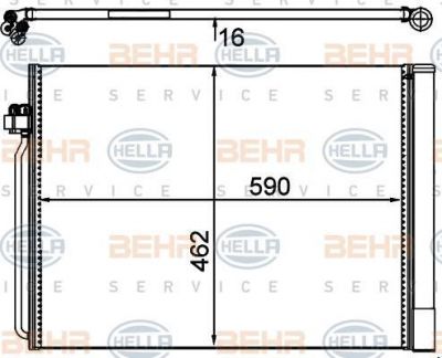 Hella 8FC 351 302-491 конденсатор, кондиционер на X6 (F16, F86)