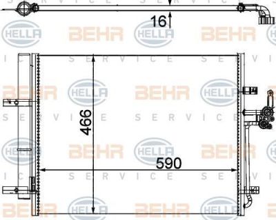 Hella 8FC 351 304-491 конденсатор, кондиционер на FORD MONDEO IV седан (BA7)