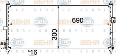 Hella 8FC 351 304-651 конденсатор, кондиционер на NISSAN ALMERA II Hatchback (N16)