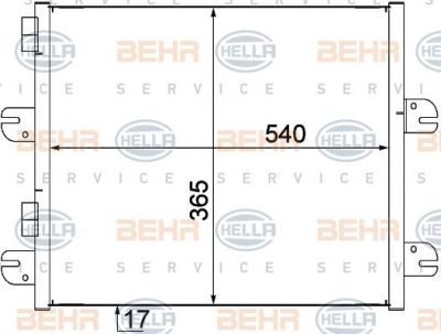 Hella 8FC 351 309-071 конденсатор, кондиционер на IVECO EuroCargo