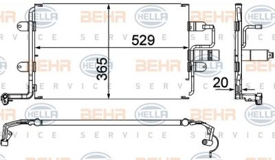 Hella 8FC 351 318-581 конденсатор, кондиционер на SKODA OCTAVIA Combi (1U5)