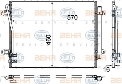 Hella 8FC 351 319-431 конденсатор, кондиционер на VW PASSAT (362)