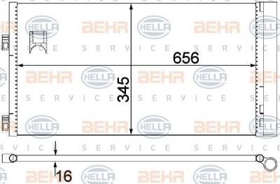 Hella 8FC 351 319-644 конденсатор, кондиционер на MINI MINI Roadster (R59)