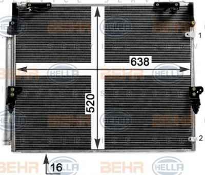 Hella 8FC 351 344-151 конденсатор, кондиционер на LEXUS LX (URJ201)