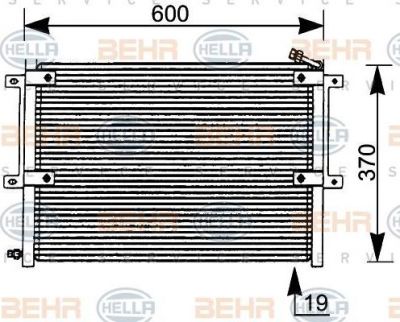 HELLA Конденсатор кондиционера SEAT: CORDOBA (6K2/C2) 1.0 CL/1.0 i/1.3/1.4/1.4 i/1.4 i 16V/1.6 i/1.8 i/1.8 i 16V/1.9 D/1.9 SDI/1.9 TD/1.9 TDI/2.0 i/2.0 i 16V 93-99, CORDOBA Var (8FC351036-061)