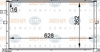 HELLA Радиатор кондиционера для а/м МКПП (1671713, 8FC351300-321)