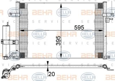 HELLA Радиатор кондиционера Chevrolet Lacetti (96484931, 8FC351302-191)